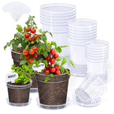 homenote front packaging showing clear pots and saucers for tidy storage