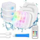 Homly front view four lights showing bright pool illumination benefits
