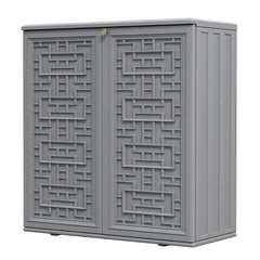 HOMSPARK front view of cabinet showing compact footprint and classic design benefit