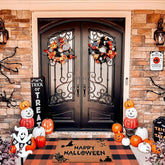 Homydecor coco coir welcome mat front view showing durability and seasonal appeal