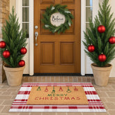 Homydecor front porch styled entry showing festive welcome and protection