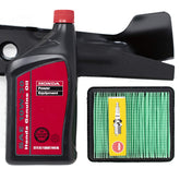 Honda HRX217 tune-up kit front packaging showing all OEM parts and benefits