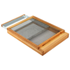 Honey Lake front view of assembled 10-frame screened bottom board showing fit and finish