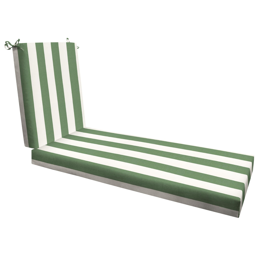 Honeycomb front view of chaise cushion showing clean tailored edges and durable fabric benefit