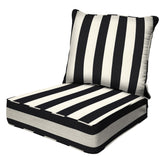Honeycomb cushion front view showing seat and back, enhancing patio comfort