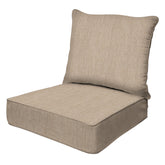 Honeycomb front view of seat and back cushions showing fit and style