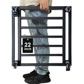 Hongsane 22-inch front view showing sturdy square platform and casters for easy mobility