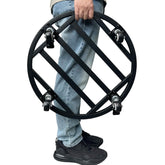 Hongsane front view of 20-inch plant caddy showing sturdy base and wheels for easy moving