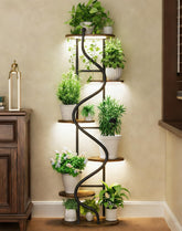 Hongsane front view of 60-inch plant stand showing vertical display and neat styling