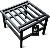 Hongsane front view of 18-inch metal plant stand showing sturdy frame and silhouette benefit stability