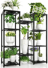 Hongsane front view tall plant stand showcasing vertical display and stability