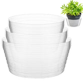 Hoolerry front view of 15 clear saucers showing full set benefit