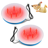 Hortsun front view heated base showing compact design and easy placement benefiting flock care