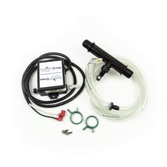 Hot Spring ozonator front view showing compact unit and easy install benefit