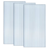 Hotop front view of three packaged panels showing clear protective coverage and durability