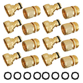Hourleey front view of brass quick connect kit showing durable components and easy setup