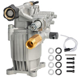 Hourleey pump front view showing assembled unit and mounting points for quick replacement