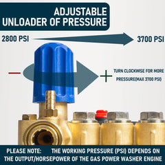 Hourleey adjustable unloader valve detail enabling precise pressure control