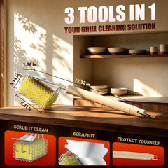 HOUSE AGAIN 18-inch heat-resistant handle demonstrating safe hand distance
