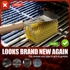 HOUSE AGAIN close-up of locked-core stainless mesh head for safer cleaning