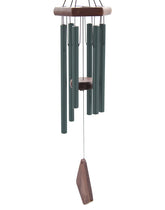 Howarmer front view of green wind chimes showing compact design and visual calm