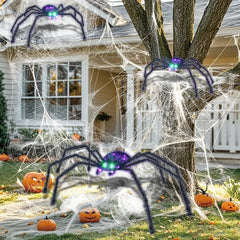 HOYECHI front view of three spiders highlighting yard impact