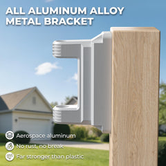 HOZEREEL aluminum alloy bracket close-up demonstrating rust resistance