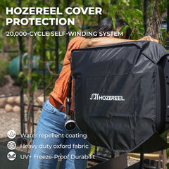 HOZEREEL pivot bracket side angle showing 180 degree swing for wider coverage