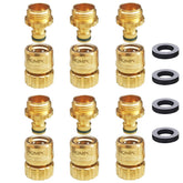 HQMPC front packaging showing six quick-connect brass sets and clear kit benefits
