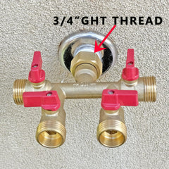 HQMPC side profile showing four 3/4" outlets for running multiple hoses simultaneously