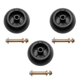 HQPASFY front view of three-wheel kit showing new wheels and packaging benefit: easy replacement