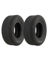 HQPASFY front view of two 13x5.00-6 tires showing smooth tread and readiness