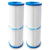 HQRP front view of 2-pack spa filters showing fit and replacement convenience