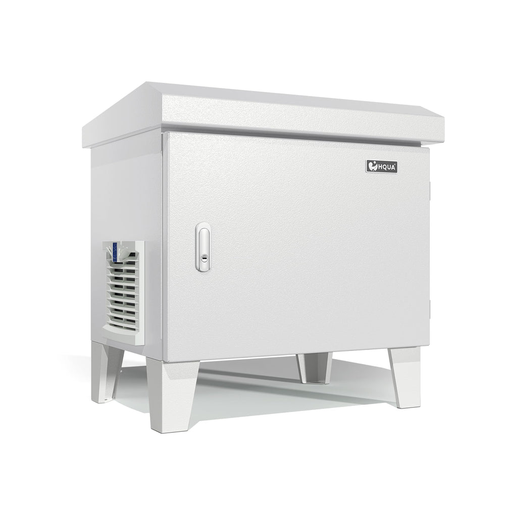 HQUA galvanized cabinet front view showing durable weatherproof protection