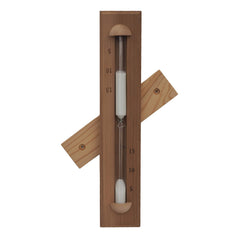 Home Sauna Experience cedar front view showing clean wall-mounted timer and elegant wood benefit