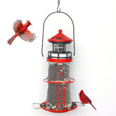 HSHD lighthouse front view showing hanging feeder and rotating beacon for evening attraction