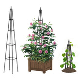 Hsundries obelisk front view showing elegant support and space-saving benefit