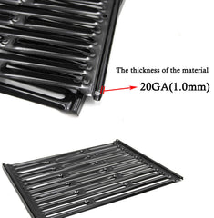 Htanch grates beside a ruler showing exact 15-inch sizing for easy verification