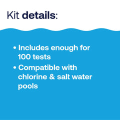 HTH reagent bottles and test strips displayed for easy testing