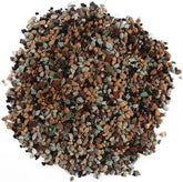 HTWNK front packaging showing 15LB bag and colorful lava rocks benefit: clear product ID