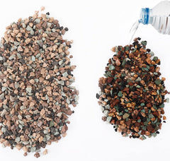 HTWNK lava rocks used as top dressing in a succulent pot benefit: neat aesthetic finish
