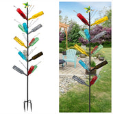 HUAGHEE front view of bottle tree displaying vertical garden accent and stable design