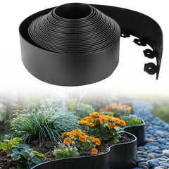 Hugeleaf front view of assembled edging showing clean border and curb appeal