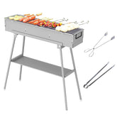 Huipla front view showing assembled grill and stable stance, easy transport benefit