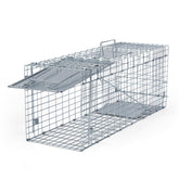Humaneway trap front view showing full cage and secure door for safe captures