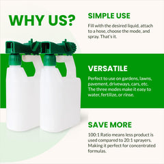 Humboldts Secret connected to a garden hose for fast setup and reliable flow control