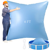 Hungdao front view of square pool pillow showing shape and benefit of cover support