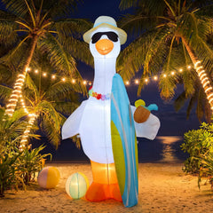 Hungdao inflatable goose front view showing full 6 ft decoration and bright colors
