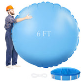 Hungdao pool pillow front view showing blue inflatable support protecting cover