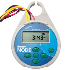 Hunter NODE400 front-mounted on valve showing compact waterproof design and easy installation